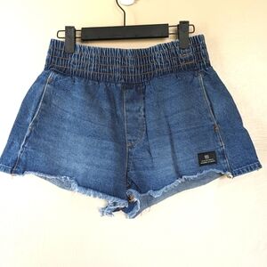 BDG Urban Outfitters Boxer Denim Summer Shorts, Thick Waistband, Raw Hem, Size S